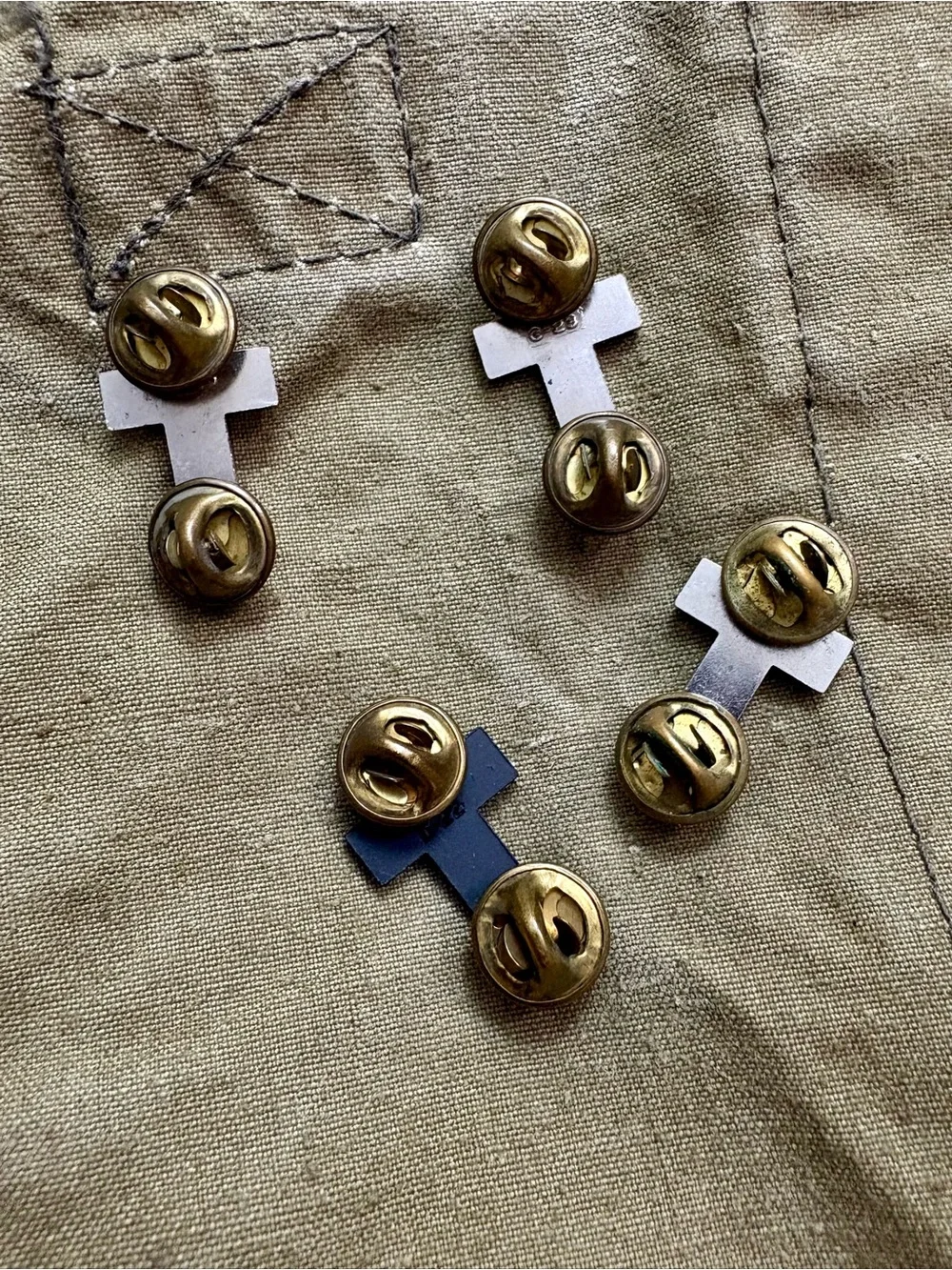 Set of 4 U.S. Military Army Chaplain Cross Pins